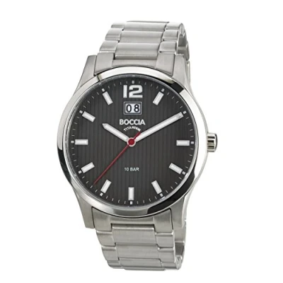 Immagine di Boccia, Orologio da polso, 3580 02 Uomo Titanio 42mm 10ATM, Argento, (Orologio polso analogico, 42 mm)