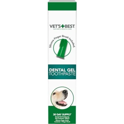 Immagine di Vet&#039;s Best Dentifricio per cani, pulizia dei denti e fresco respiro Dental Care Gel, 100g