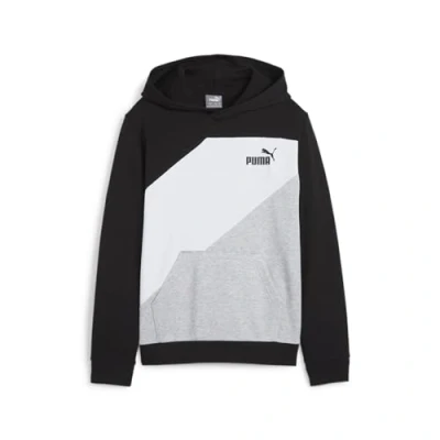 Immagine di Puma Power Colourblock Felpa con cappuccio per bambini, Taglia: 140, Black