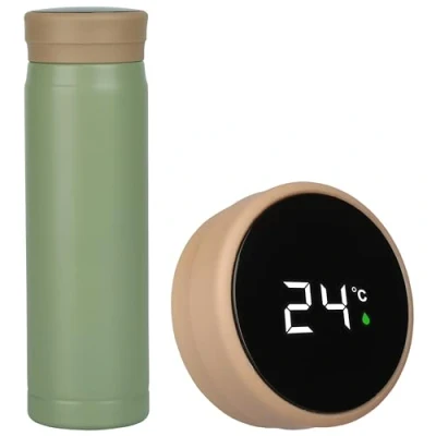Immagine di Belle Vous Borraccia Termica con Smart Display a LED Temperatura Mini Termos Caffè Caldo Acqua Calda Porta Caffe Termico Bottiglia Isolata Sottovuoto da 280ml per Bevande Calde e Fredde