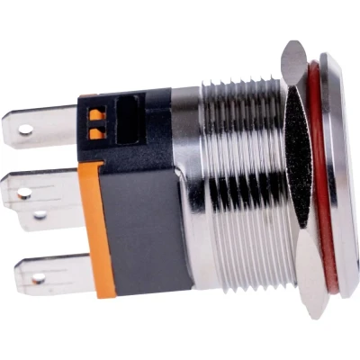 Immagine di Joy it BUTTON22C M GR Interruttore A pressione 250 V/AC 15 1 x On / Off Momentaneo Verde (Ø A) 24.80 mm 34.50 IP67, IK10 pz.