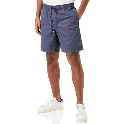Immagine di Amazon Essentials Bermuda con Coulisse e Cucitura Interna da 20,32 cm dalla vestibilità Comoda (Disponibili in Taglie Forti) Uomo, Blu Marino, XS