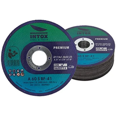 Immagine di Dischi da taglio INTOX 115mm x 1,0mm 25 pezzi Disco flessibile Inox per acciaio metallico e inossidabile ...