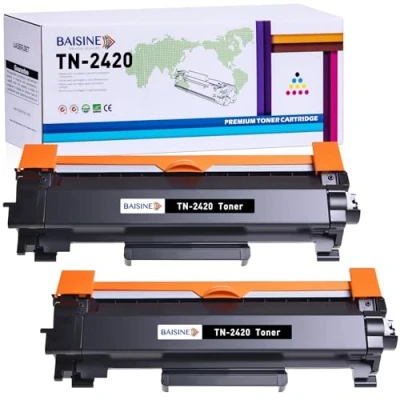Immagine di BAISINE TN2420 TN2410 Cartuccia Toner Compatibili con Brother TN 2420 2410 per MFC L2710DW HL L2350DW L2710DN L2310D DCP L2530DW L2750DW L2510D L2730DW L2375DW, 2 Nero