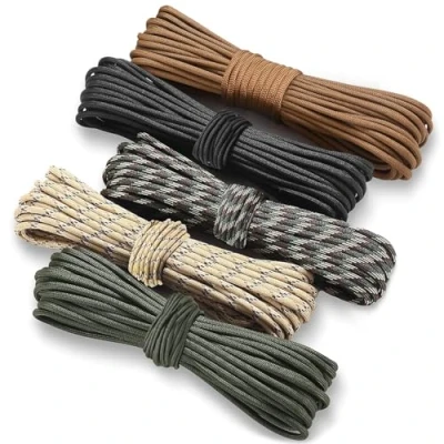 Immagine di HOVIBU Paracord 4mm 7 Fili, 100% Nylon Corda, Corda da Paracadute Resistente allo Strappo, Ideale per Il Campeggio all&#039;aperto, Fatto a Mano e la Sopravvivenza