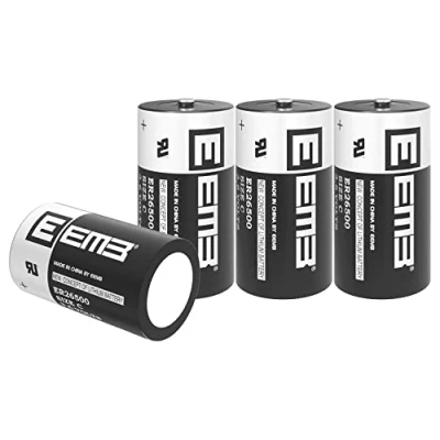 Immagine di EEMB 4pcs ER26500 C Size 3.6V 9000mAh Batteria al litio ad alta capacità Li SOCL₂non ricaricabile LS26500 SB C01 TL 2200 per Monitor di pressione dei pneumatici dell&#039;automobile TPMS strumento della