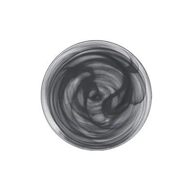 Immagine di H&amp;h set 6 piatti piani alabasto in vetro nero cm27,5