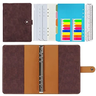 Immagine di Raccoglitore a5,Raccoglitore ad Anelli A5 6 Raccoglitori Rotondi,Raccoglitore Personale Planner con Anello