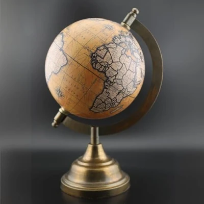 Immagine di EXERZ Mappamondo Antico Rosa 13cm Chiaro Con Base In Metallo