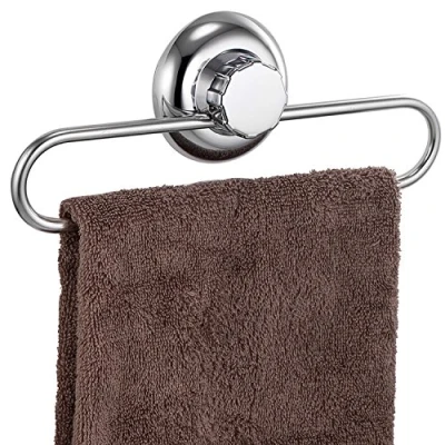 Immagine di MaxHold Sistema di Vuoto Anello Portasciugamani Anelli Porta Salvietta in Ventose Niente Fori Necessari per Tovagliolo Acciaio Inossidabile Utilizzabile Bagno e Cucina