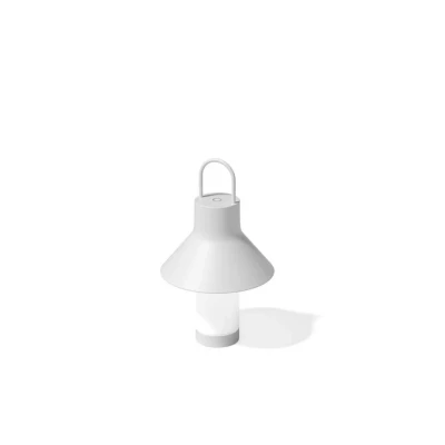 Immagine di LOOM DESIGN Lampada da tavolo LED ricaricabile Shadow Small, bianca, IP65