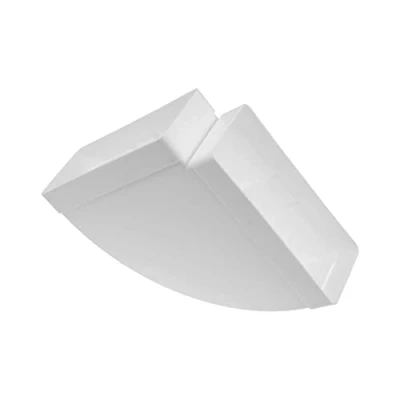 Immagine di 220 x 90 mm / 22 9 cm Arco di fognatura rettangolare orizzontale per collegamento del tubo Angolo: Sistema ventilazione, riscaldamento, raffreddamento Elemento stanze limitate