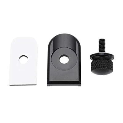 Immagine di Kit coprivite per bullone sedile montaggio a vite in alluminio nero con linguetta posteriore 1996 2017(Black)