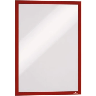 Immagine di Durable 487303 Duraframe A3, Cornice Espositiva Adesiva, per Superfici Lisce e Solide, Formato Confezione da 2 Pezzi, Rosso