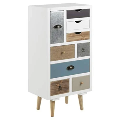 Immagine di AC Design Furniture Suwen Cassettiera, Alt: 98 x L: 48 P: 32 cm, Multicolore, Legno, 1 pz