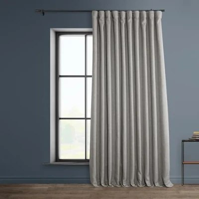 Immagine di HPD Half Price Drapes BOCH LN185 P Tende oscuranti in finto lino, extra larghe, per camera da letto e soggiorno (1 pannello), 100 W x 224 cm, colore: argilla