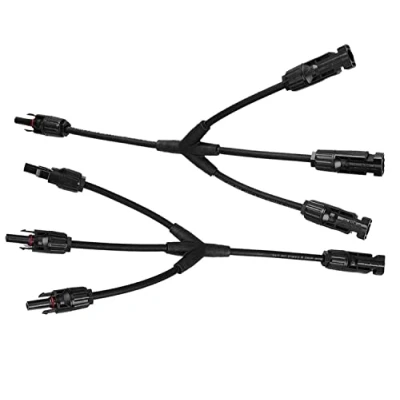 Immagine di Intckwan Y Connettore Pannello Solare(1 a 3), Ip67, F/M/M/M e M/F/F/F, Distributore di Cavi per Pannelli Solari, Compatibile con Connettori Fotovoltaici da 2,5 mm2 6 mm2, Nero