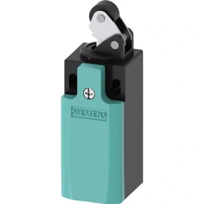 Immagine di Siemens 3SE52320HE10 3SE5232 0HE10 Interruttore di posizione 6 A Leva con rotella, in metallo, Rullo plastica IP65 1 pz.