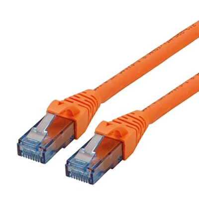 Immagine di Roline 21.15.2988 RJ45 cavo di rete, patch CAT 6A U/UTP 0.30 m Arancione non schermato, Privo alogeni, Ritardante fiamma 1 pz.