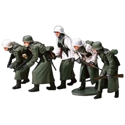 Immagine di Tamiya 300035256 Set soldatini della seconda Guerra Mondiale, Fanteria Tedesca, 5 pz., Scala 1:35