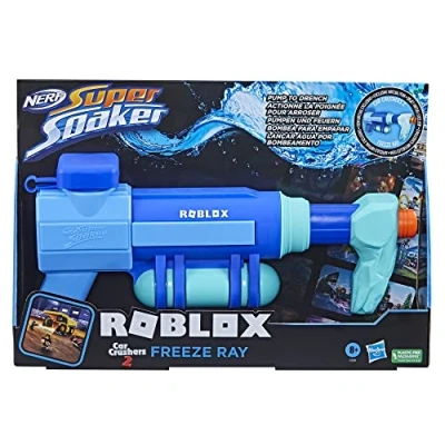Immagine di Super Soaker Nerf Roblox Car Crushers 2: Freeze Ray Water Blaster, Includes Code to Redeem Exclusive Virtual Item, Pump Action Soakage F3781 Multicolore