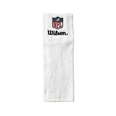 Immagine di Wilson Asciugamano per Football Americano NFL FIELD TOWEL, Cotone, Con Striscia in Velcro, Bianco