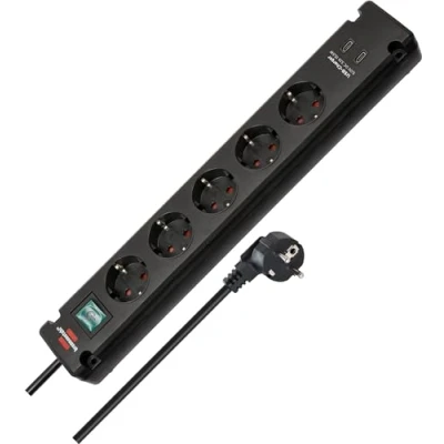 Immagine di Brennenstuhl 1150660415 Multipresa con interruttore Nero Schuko 1 pz.