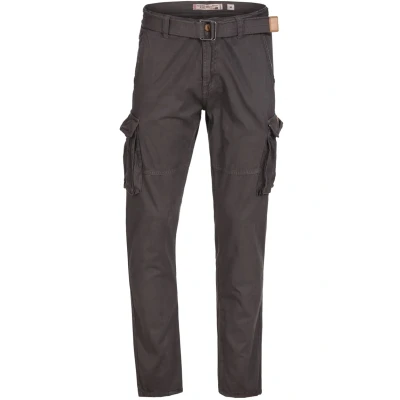 Immagine di Indicode Uomini William Cargo Pants Pantaloni in Cotone con 7 Tasche Incluso Cintura Raven S