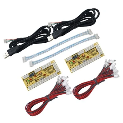 Immagine di SJJX 2 Player Zero Delay Generic Game Controller USB Encoder Board to Joystick for MAME &amp; Raspberry Pi 1/2/3 RetroPie DIY Projects Support SANWA Parts