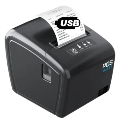 Immagine di POS VALLEY Stampante USB termica 80mm per Ricevute con Auto cut Supporto Cassetto, 260mm/s, Porta USB, Supporta Windows/Android/Mac/Linux/ChromeOS/ESC/POS
