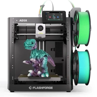Immagine di FLASHFORGE AD5X, stampante 3D multifilamento, stampa multicolore, velocità 600mm/s, 1 clic con creazioni IFS, calibrazione automatica e backup del filamento, 220 x x220 mm