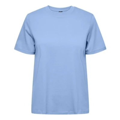Immagine di Pieces Pcria FOLD UP Solid TEE Tshirt basic, Donna, Taglia: Small, Hydrangea