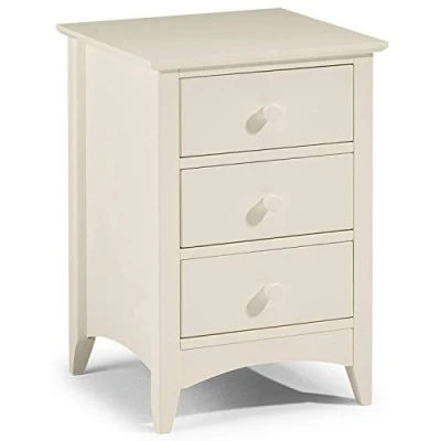Immagine di Julian Bowen, Comodino Cameo a 3 cassetti, bianco (Stone White)