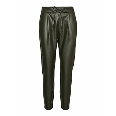Immagine di VERO MODA Vmeva MW Loose String Coated Pnt Ga Noos Pantaloni in Tessuto, Torba, (L) W x 34L Donna
