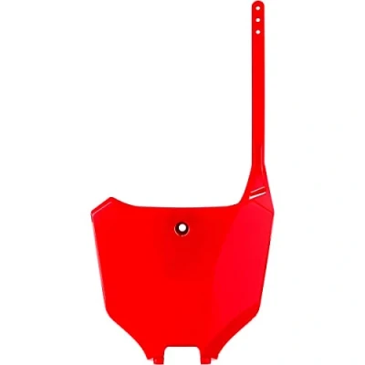 Immagine di POLISPORT 8680600001 Tabella portanumero replica OEM realizzata in plastica lucida resistente e durevole compatibile con le moto Honda colore rosso