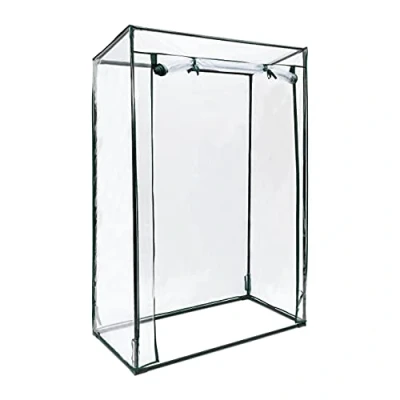 Immagine di Relaxdays Serra per Pomodori, Giardino, Balcone, Telo Orto Trasparente, HLP 150x100x50 cm, Acciaio &amp; PVC, Trasparente