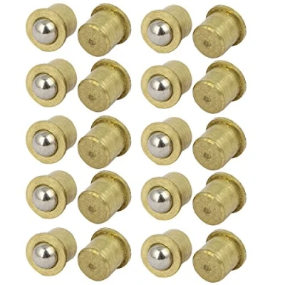 Immagine di Sourcingmap Chiavistello a sfera in ottone per anta dell&#039;armadio, diametro 8 mm, 20 pezzi