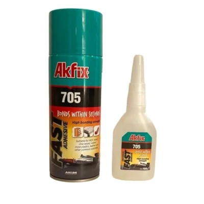 Immagine di Interbond Colla istantanea extra forte con attivatore, rapida professionale, per tutti gli usi, trasparente e spray accelerante da 25 g, 100 ml