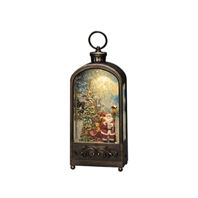 Immagine di Konstsmide 4279 000 Lanterna a LED Babbo Natale Bianco caldo (monocolore) Marrone riempito con acqua, Temporizzate