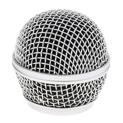 Immagine di Acciaio Mic Griglia Sfera Copertura Testa di Montaggio per Shure SM58 BETA58 Microfono Accessorio 1 pz