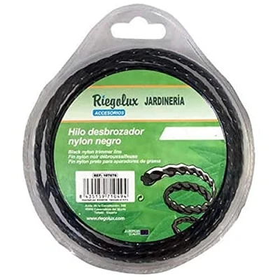 Immagine di Riegolux Filo per decespugliatore elicoidale in Nylon, Nero, 4 mm x 15 m, 107679