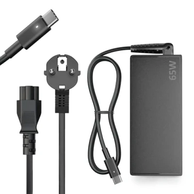 Immagine di ANTWELON 65W USB C Caricatore Alimentatore Portatile 20V 3,25A per Lenovo ThinkPad Yoga Chromebook, Dell Latitude XPS,HP Spectre,Asus,Acer Caricabatterie PC Charger Adattatore