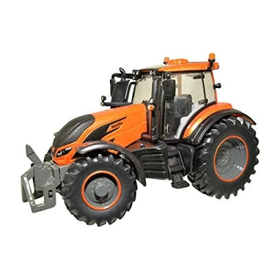 Immagine di Britains Trattore da collezione Valtra T254 arancione metallizzato 1:32 per set fattoria, giocattoli trattori compatibili con animali e fattoria in scala 1:32, adatto