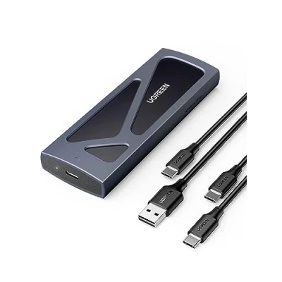 Immagine di UGREEN Case SSD M.2 NVMe PCIe USB C 3.2 Gen 2 10Gbps UASP, per Disco Rigido 2TB M/M&amp;B Key 2230/2242/2260/2280, Hard Disk con Cavo Compatibile 970 Evo Plus 980 PRO WD SN770 Kingston Nero