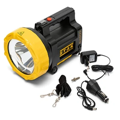 Immagine di STAK R930 Torcia Lanterna LED 2200 Lumen 30W, Lampada Ricaricabile. Powerbank. Impermeabile. per Campeggio, Pesca, Trekking, Emergenze, Nero