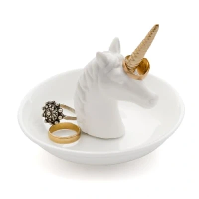 Immagine di Balvi Unicorn Porta Anelli in Ceramica. Vassoio per e Gioielli. Realizzato Form