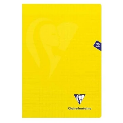 Immagine di Clairefontaine 343161C Un Quaderno Agrafé Mimesys giallo A4 21x29, 7 cm 96 pagine quadretti grandi Carta bianca 90 g copertina in polipropilene