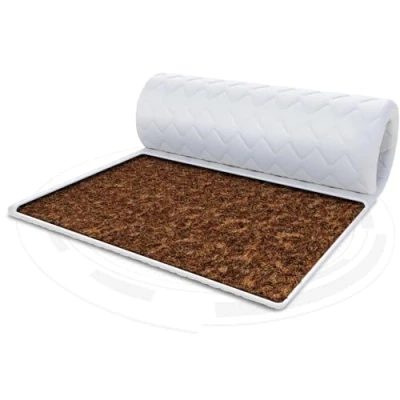 Immagine di FDM Coprimaterasso KOKOS Topper 120 x 200 cm, grado di durezza H4, altezza circa 1 adatto a persone allergiche, conforme allo standard Öko Tex bianco