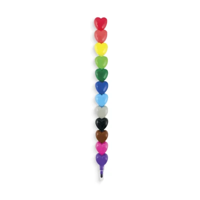 Immagine di Cera a forma di cuore impilabile, 12 colori
