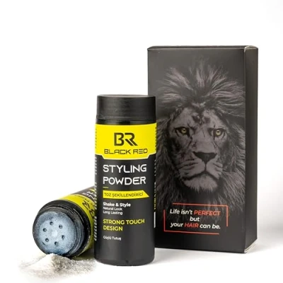 Immagine di black red® Texturising Hair Styling Powder, 20 gr: (Strong Touch Design) Tocco forte con la nostra formula speciale per uomini e donne